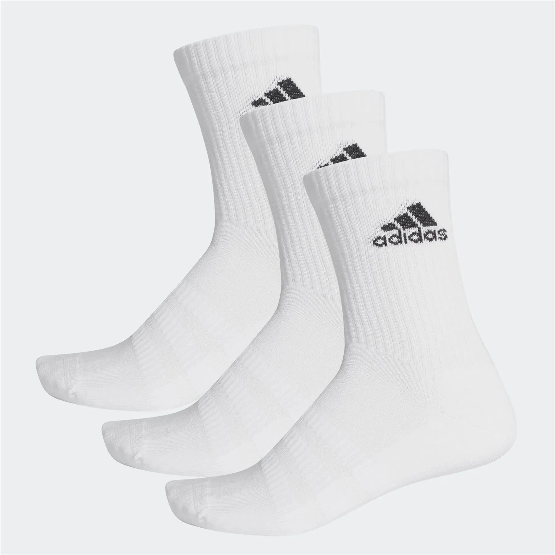 Adidas Cushion Crew Sports Socks - 3 Pack - White