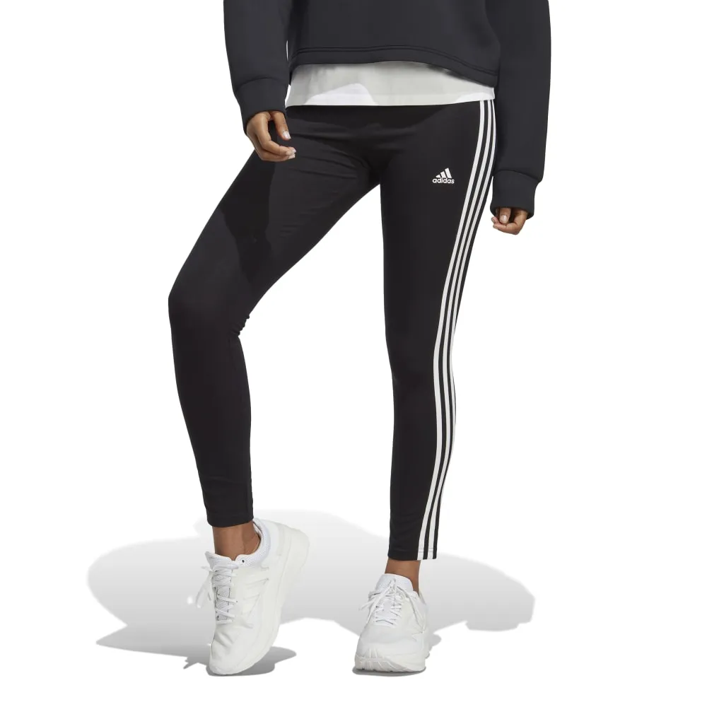 Adidas Womens 3-Stripes High-Waisted Single Jersey Leggings