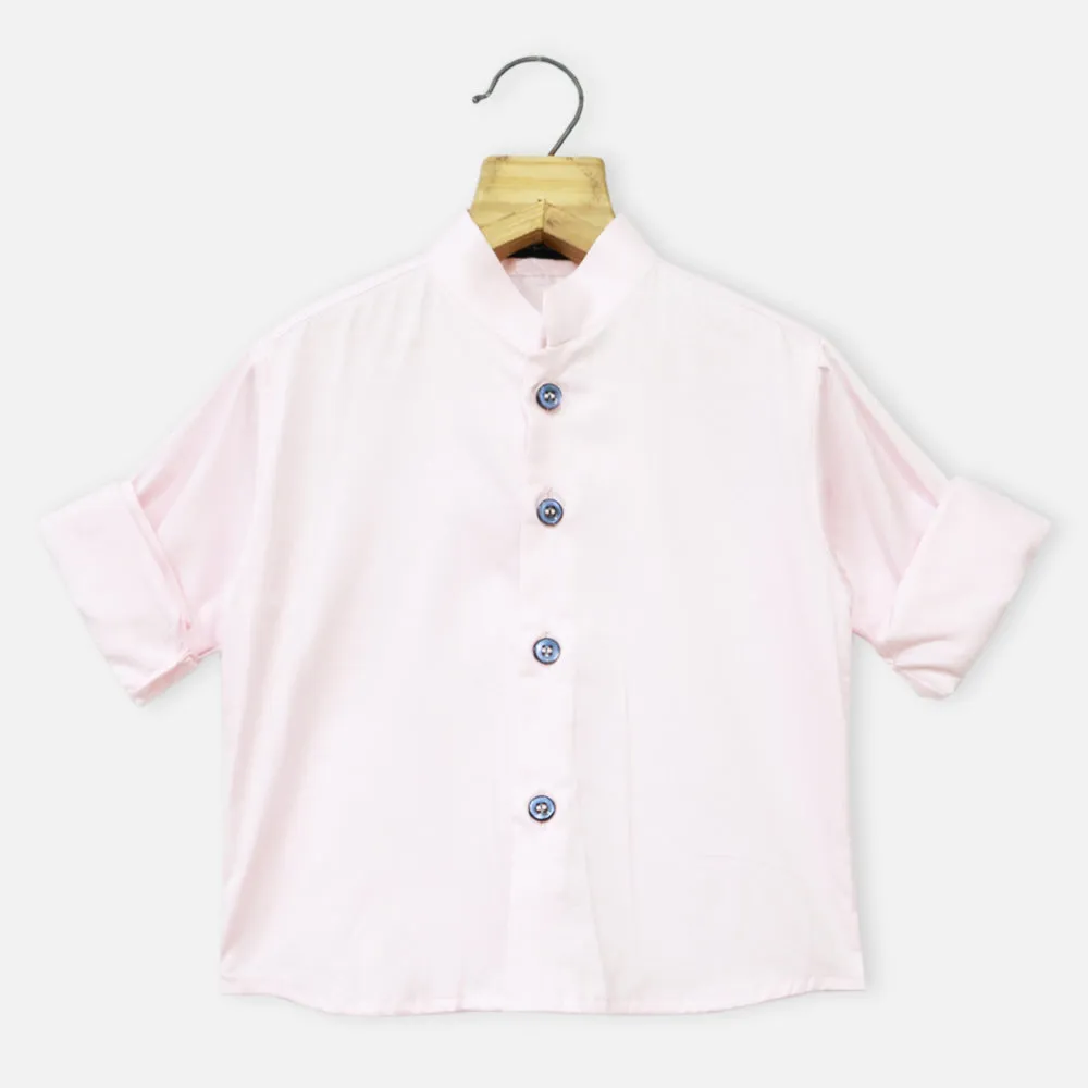 Blue Waistcoat With Pink Shirt & Pant