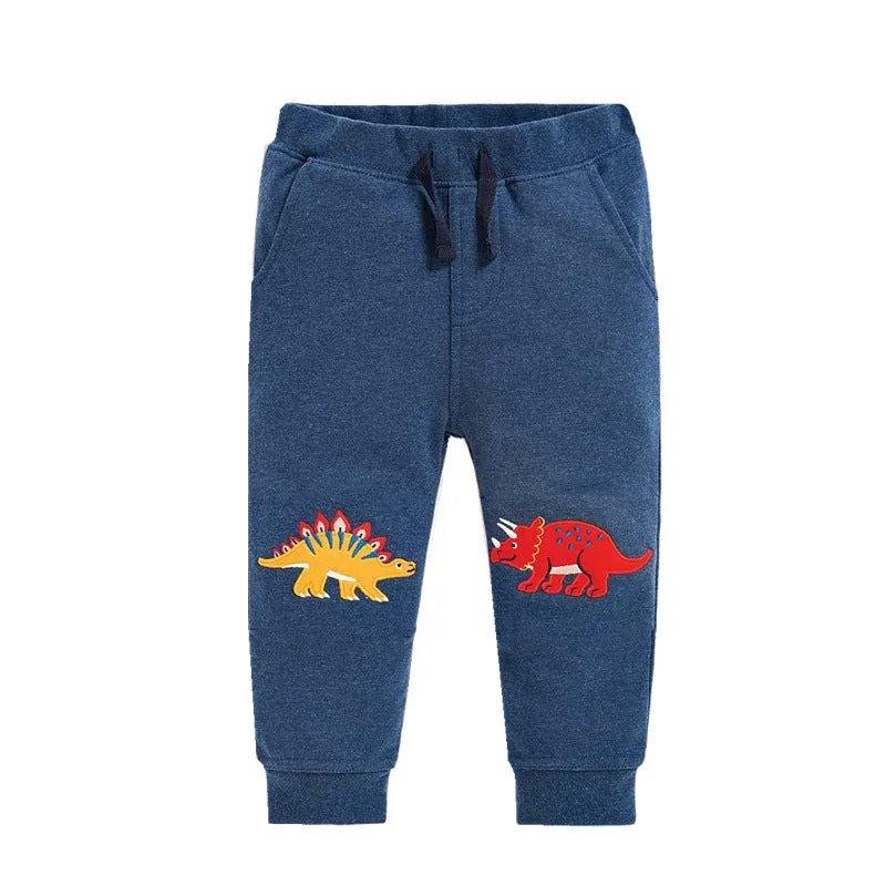 Boys' Pants Casual Sports Boys' Cotton Terry Cartoon Pants
