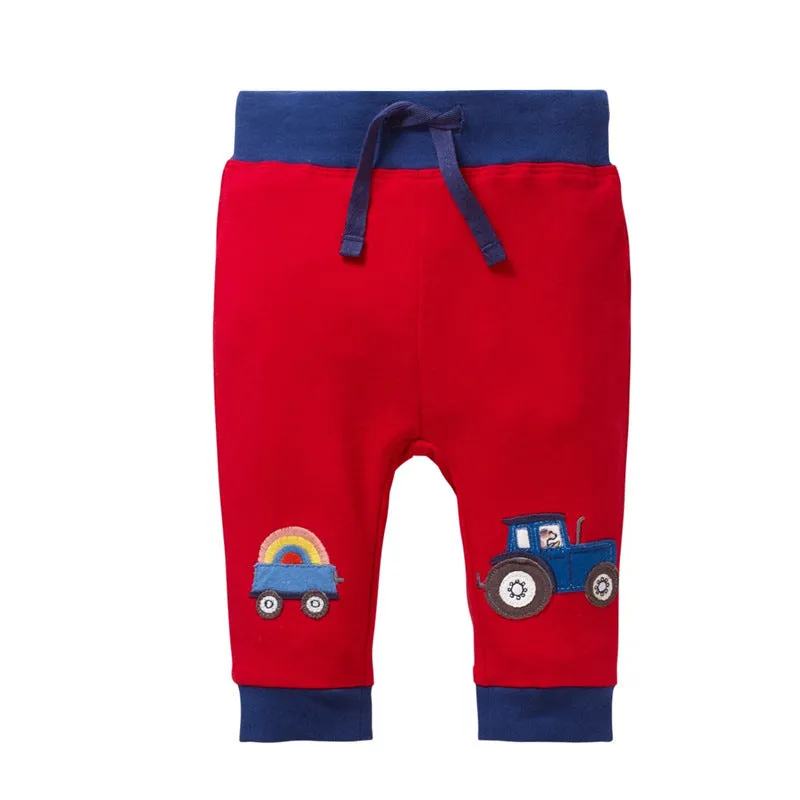 Boys' Pants Casual Sports Boys' Cotton Terry Cartoon Pants