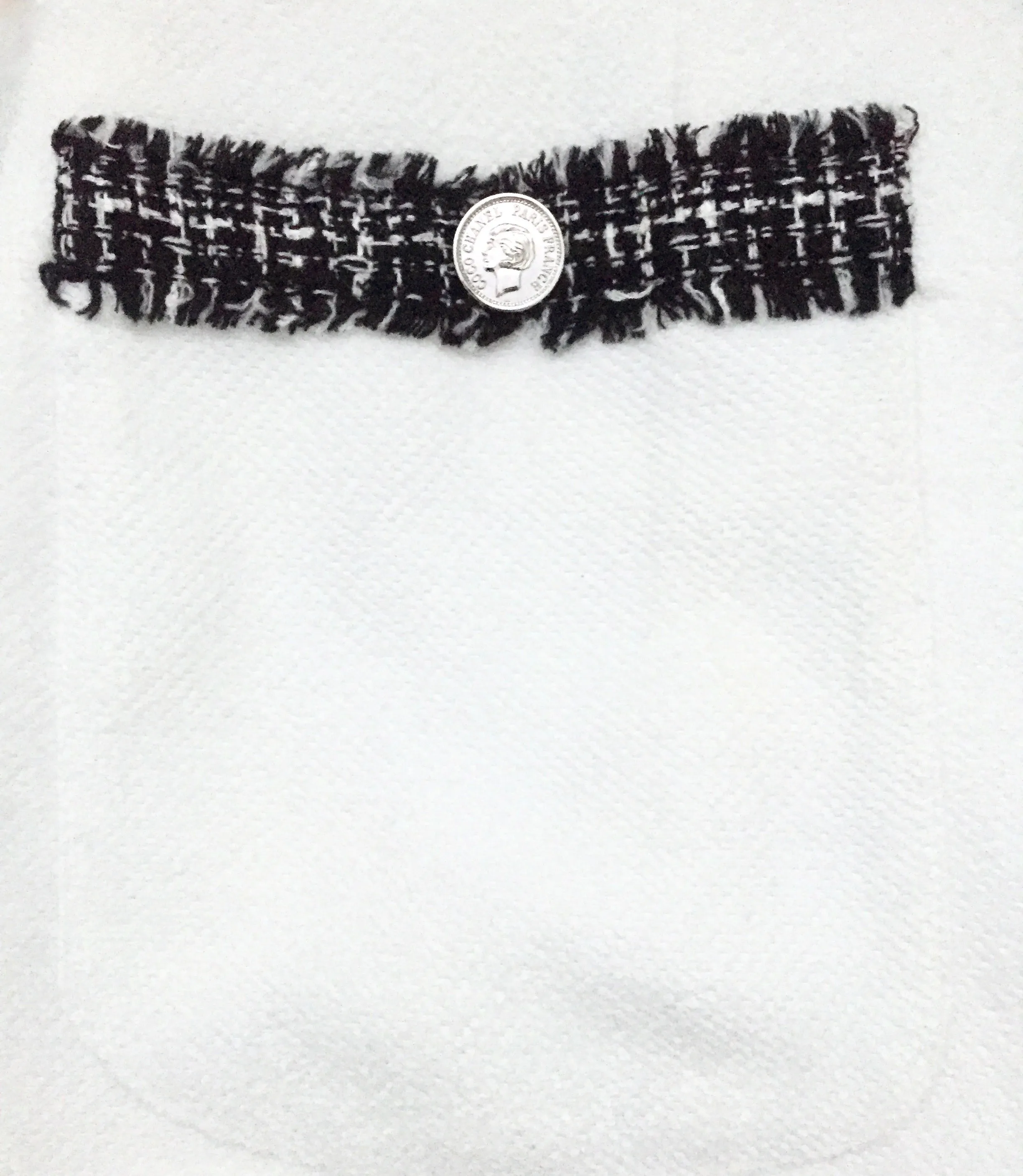 Chanel Classic Black & White Boucle Tweed Runway Dress