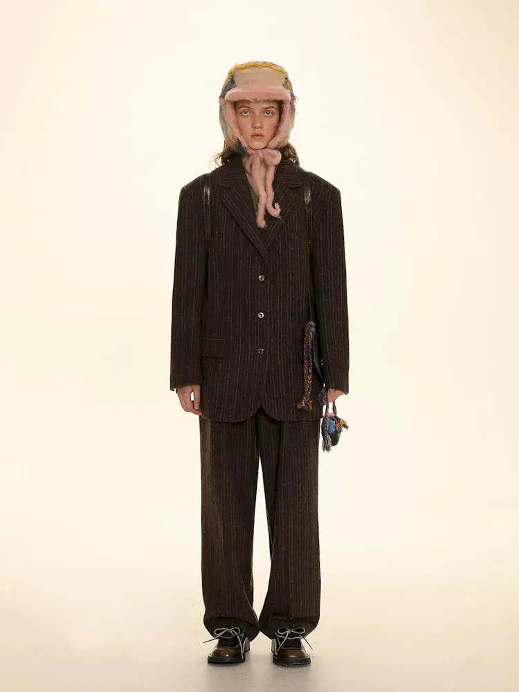 Classic Tweed Suit with Copper Buttons