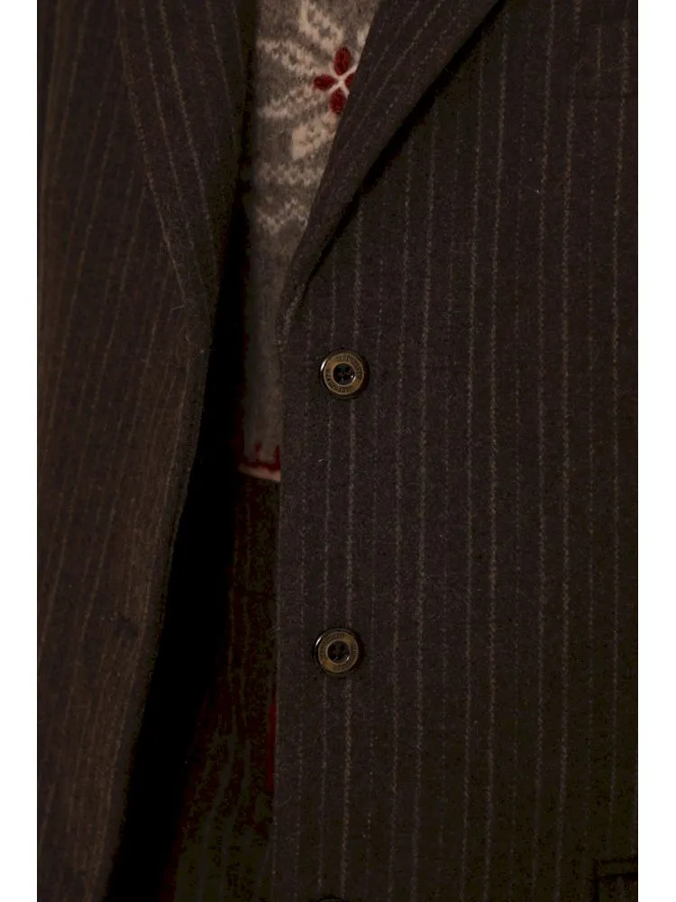 Classic Tweed Suit with Copper Buttons