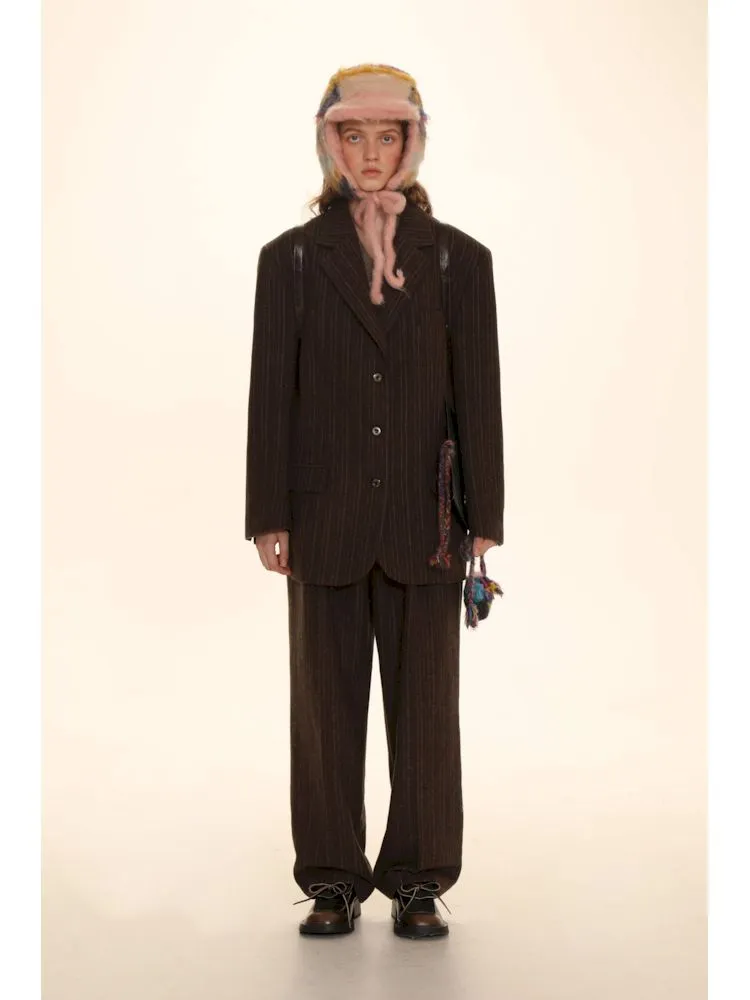 Classic Tweed Suit with Copper Buttons