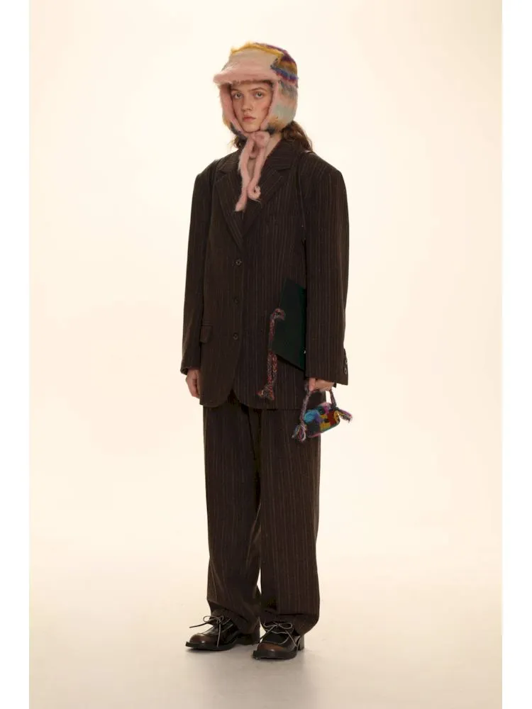 Classic Tweed Suit with Copper Buttons