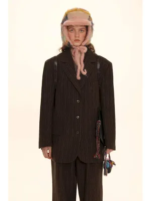 Classic Tweed Suit with Copper Buttons