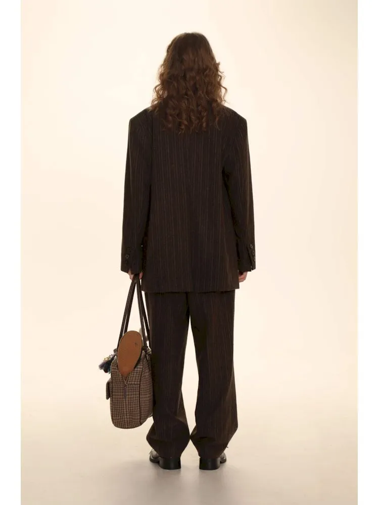 Classic Tweed Suit with Copper Buttons