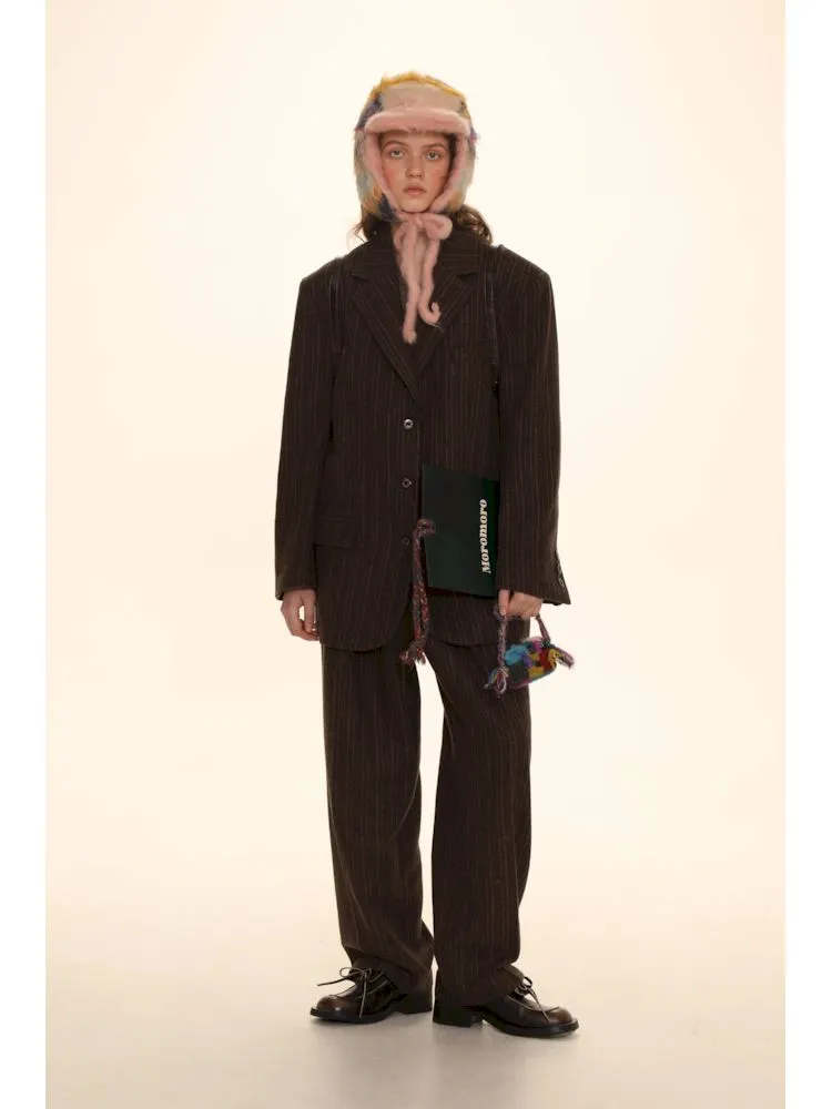 Classic Tweed Suit with Copper Buttons
