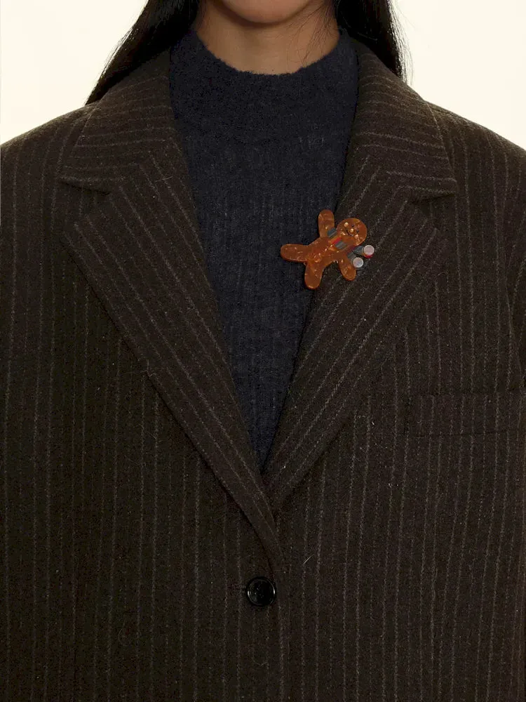 Classic Tweed Suit with Copper Buttons