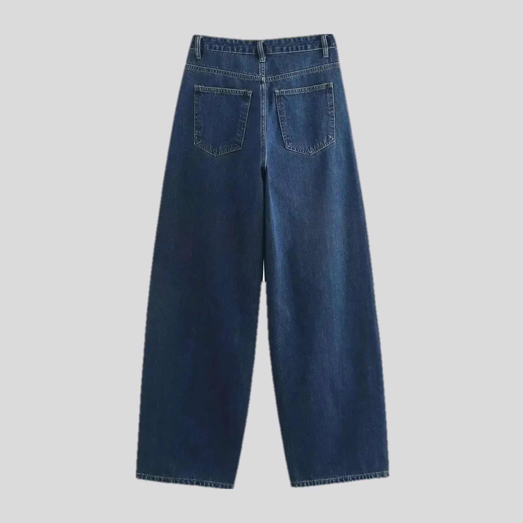 Dark wide fit stylish women's jeans