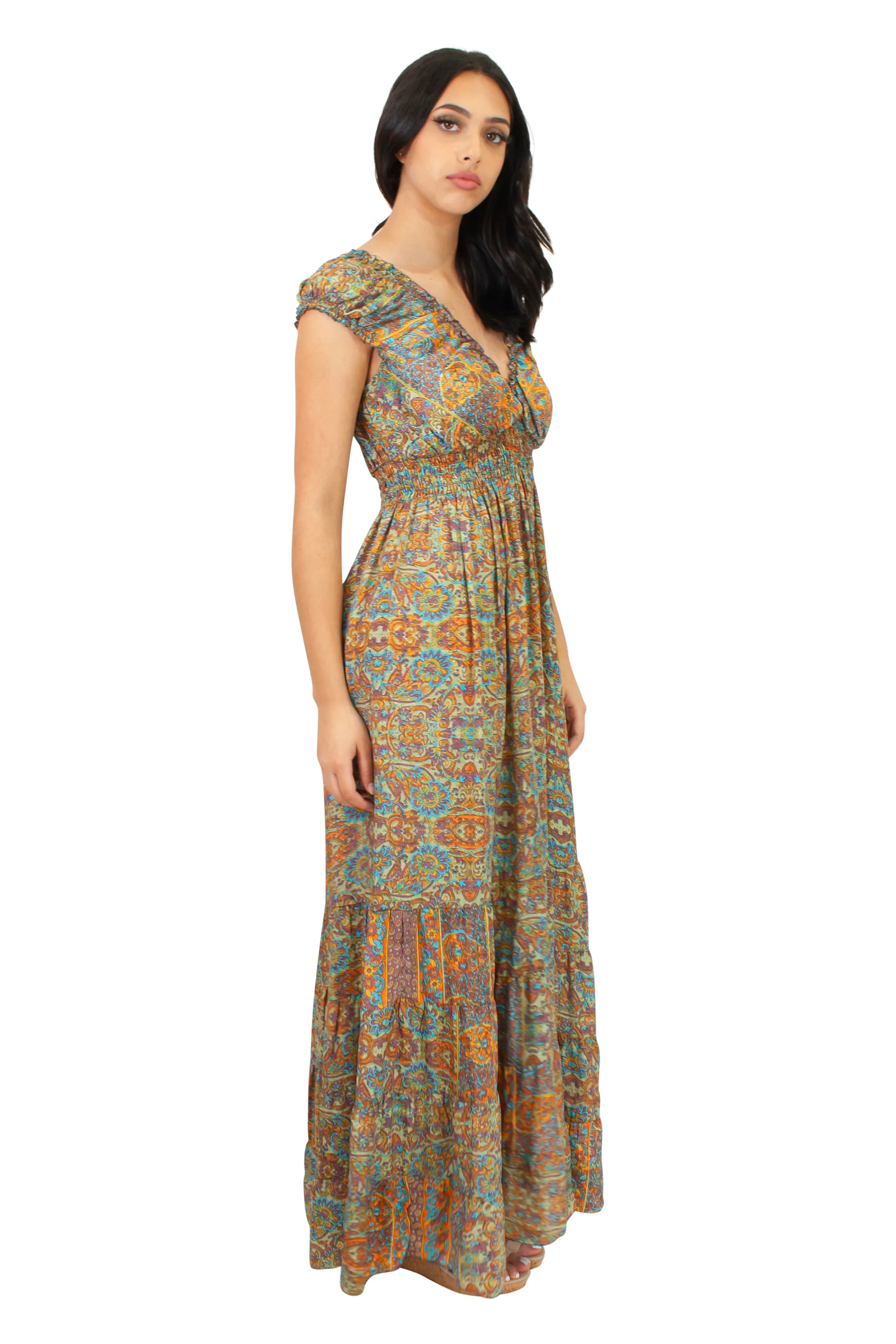 DK-5062S /7091/ LD-201 Dress in Brown