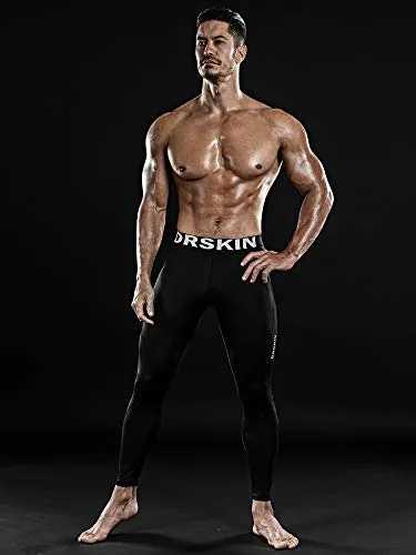 DRSKIN Sports Tights Pants (L, Black)