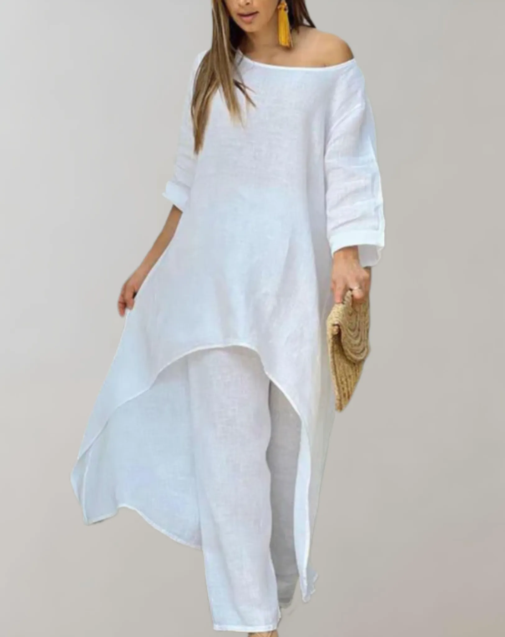 Ella  - 2-Piece Set with Asymmetrical Tunic Dress and Pants