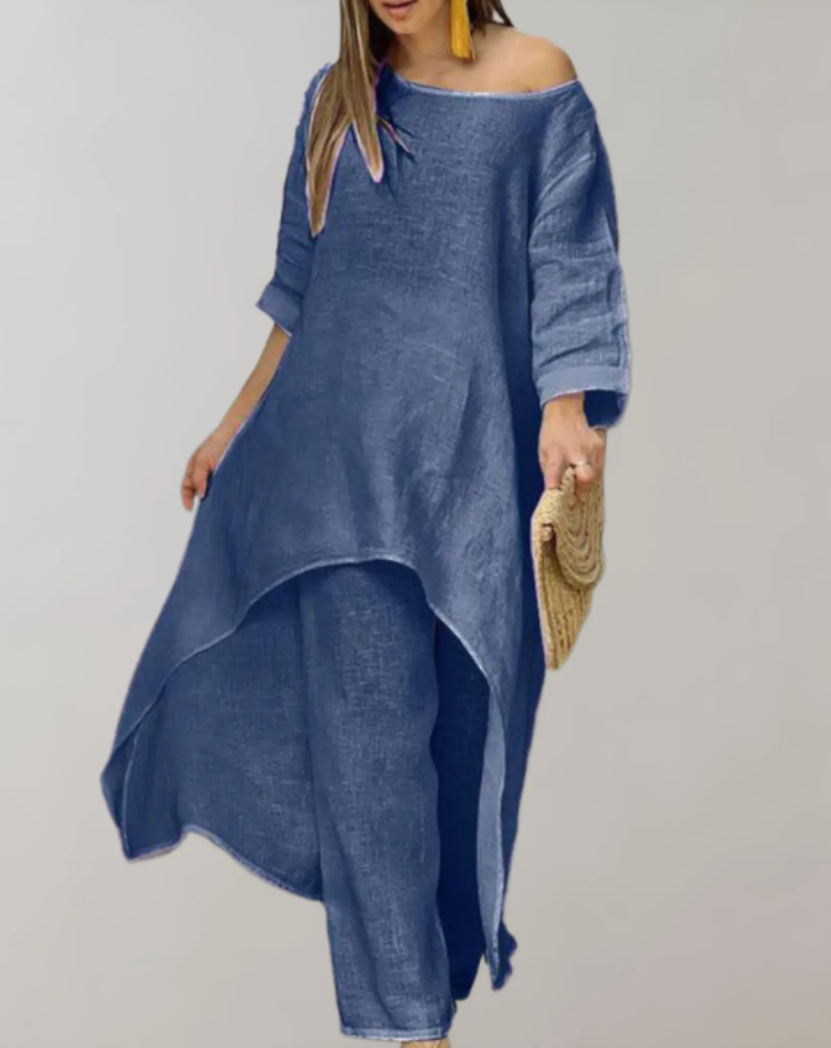Ella  - 2-Piece Set with Asymmetrical Tunic Dress and Pants