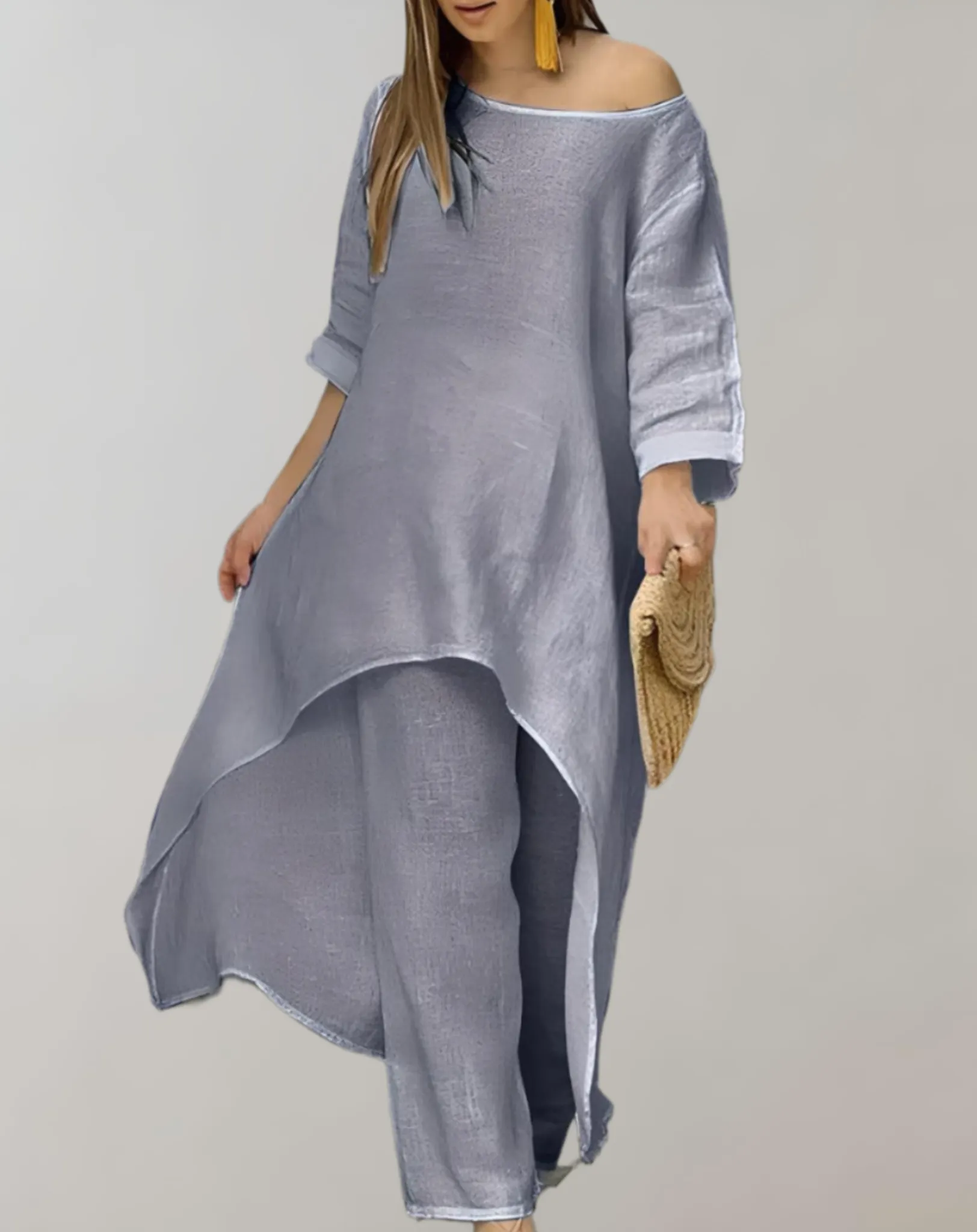 Ella  - 2-Piece Set with Asymmetrical Tunic Dress and Pants