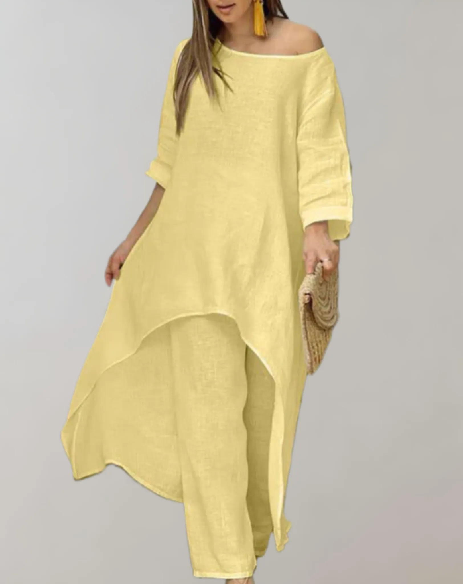Ella  - 2-Piece Set with Asymmetrical Tunic Dress and Pants