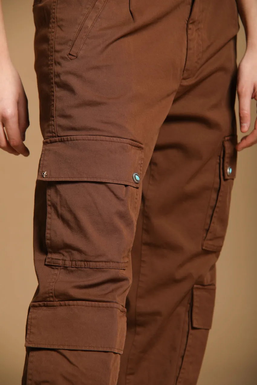 Evita Cargo women's cargo pants in gabardine curvy fit