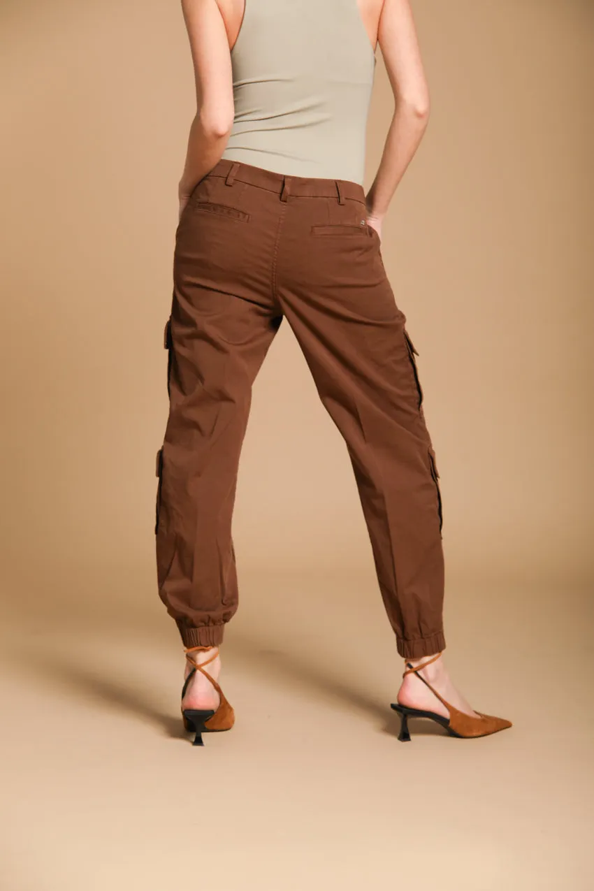 Evita Cargo women's cargo pants in gabardine curvy fit