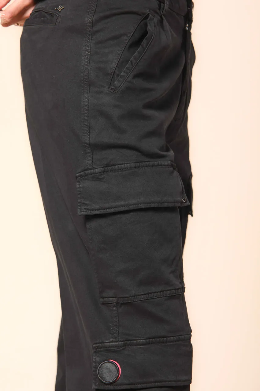 Evita Cargo women's cargo pants in gabardine curvy fit