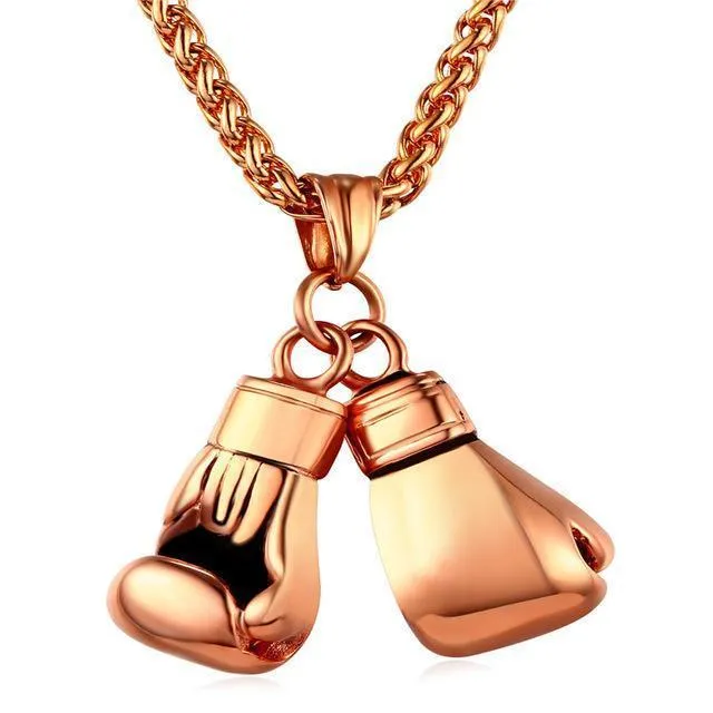 Exquisite Men's Boxing Glove Pendant Necklace
