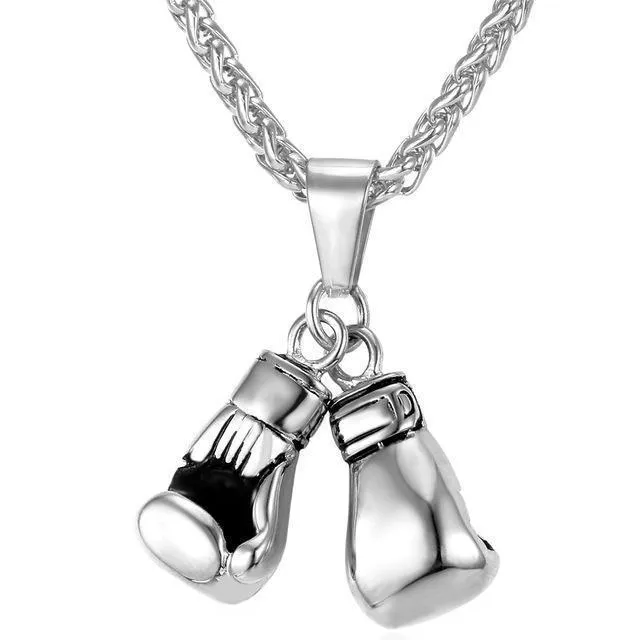 Exquisite Men's Boxing Glove Pendant Necklace