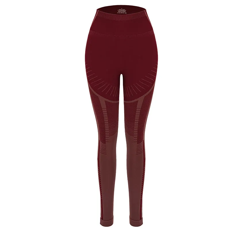 Female tummy Control Compression high waist Workout Yoga Ombre Leggings