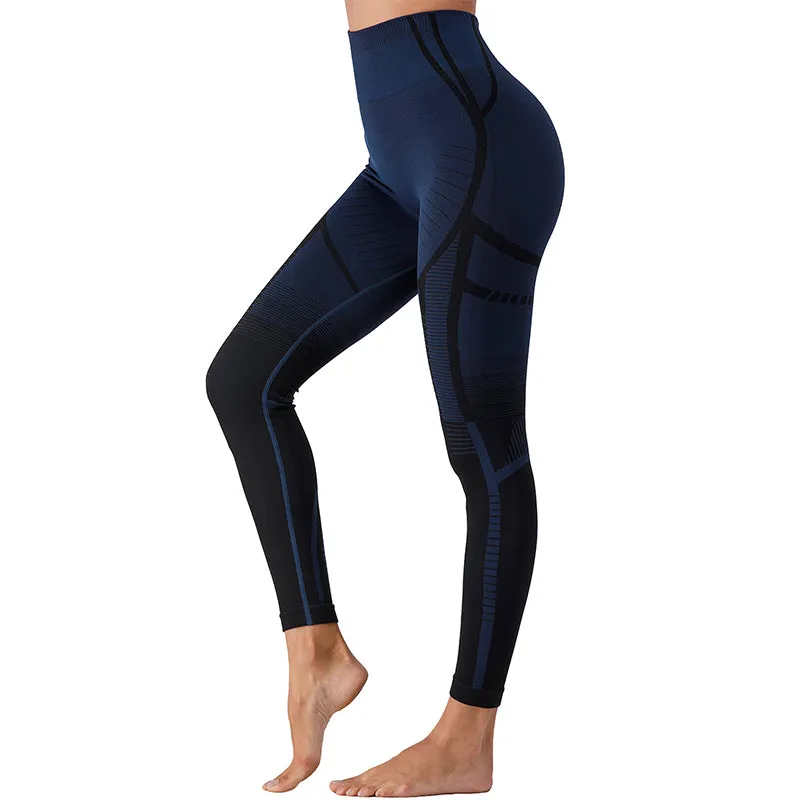 Female tummy Control Compression high waist Workout Yoga Ombre Leggings