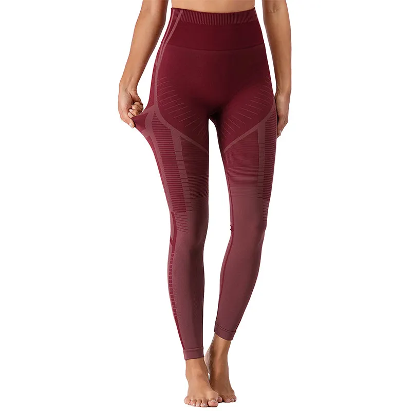 Female tummy Control Compression high waist Workout Yoga Ombre Leggings