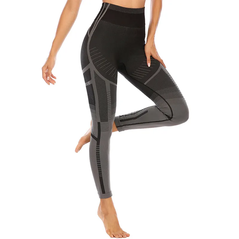 Female tummy Control Compression high waist Workout Yoga Ombre Leggings