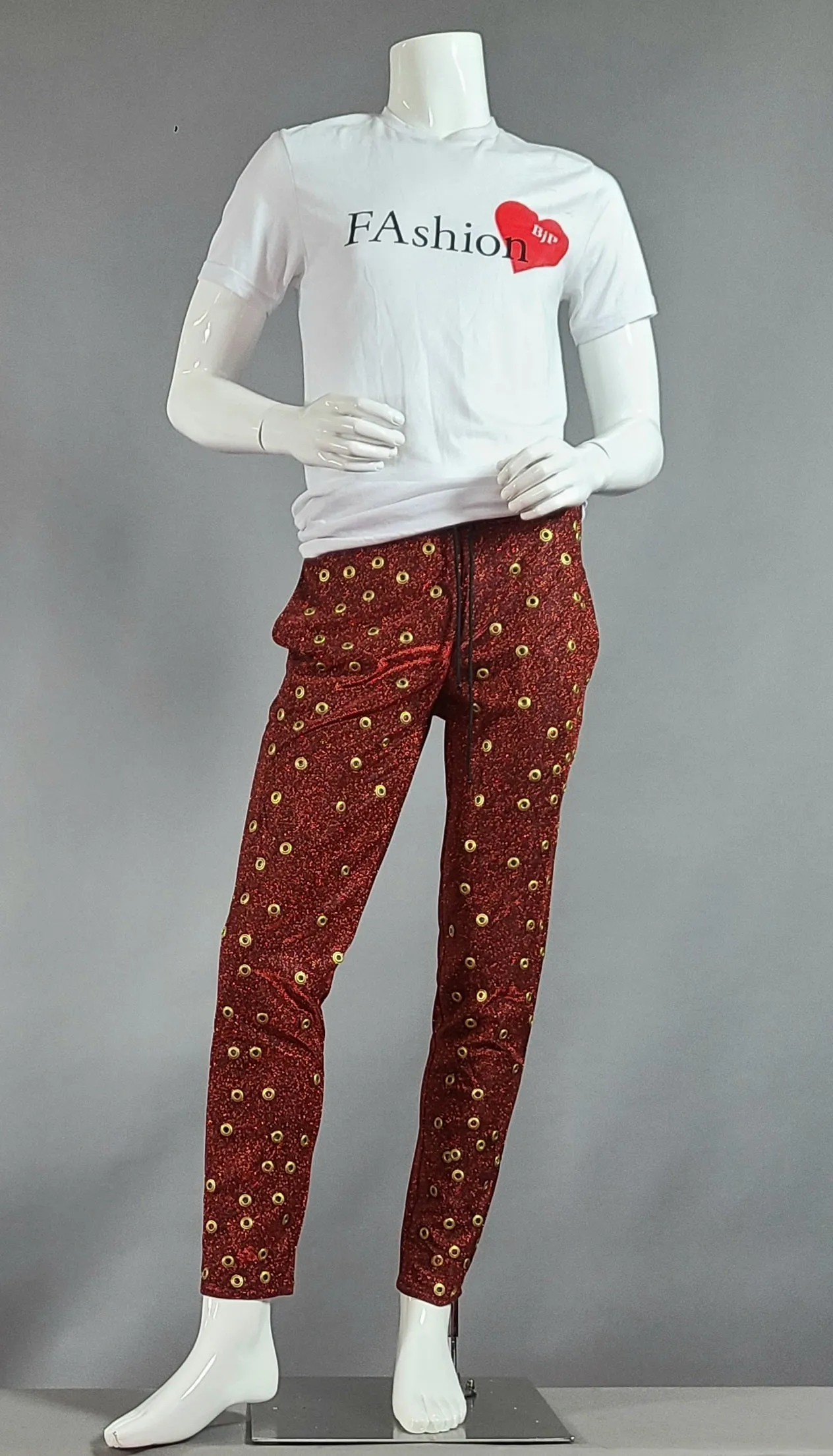 Glitter Grommet Pants