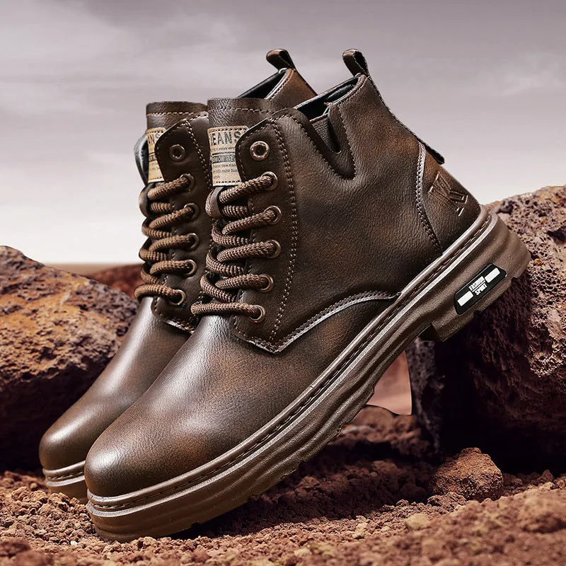 INSTOCK-Men’s Martin Boots – Height Increase, Sports & Comfort