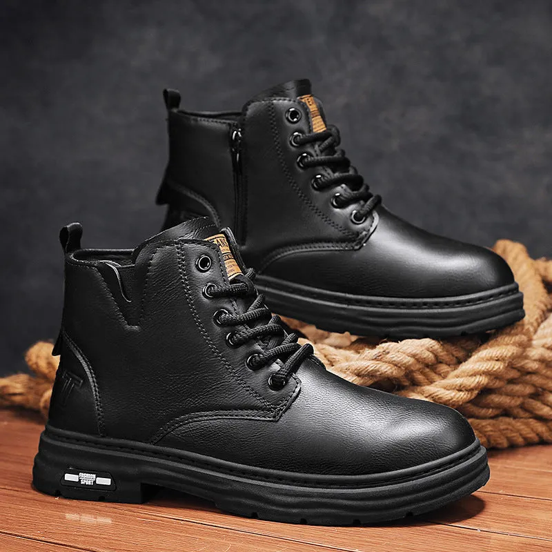 INSTOCK-Men’s Martin Boots – Height Increase, Sports & Comfort