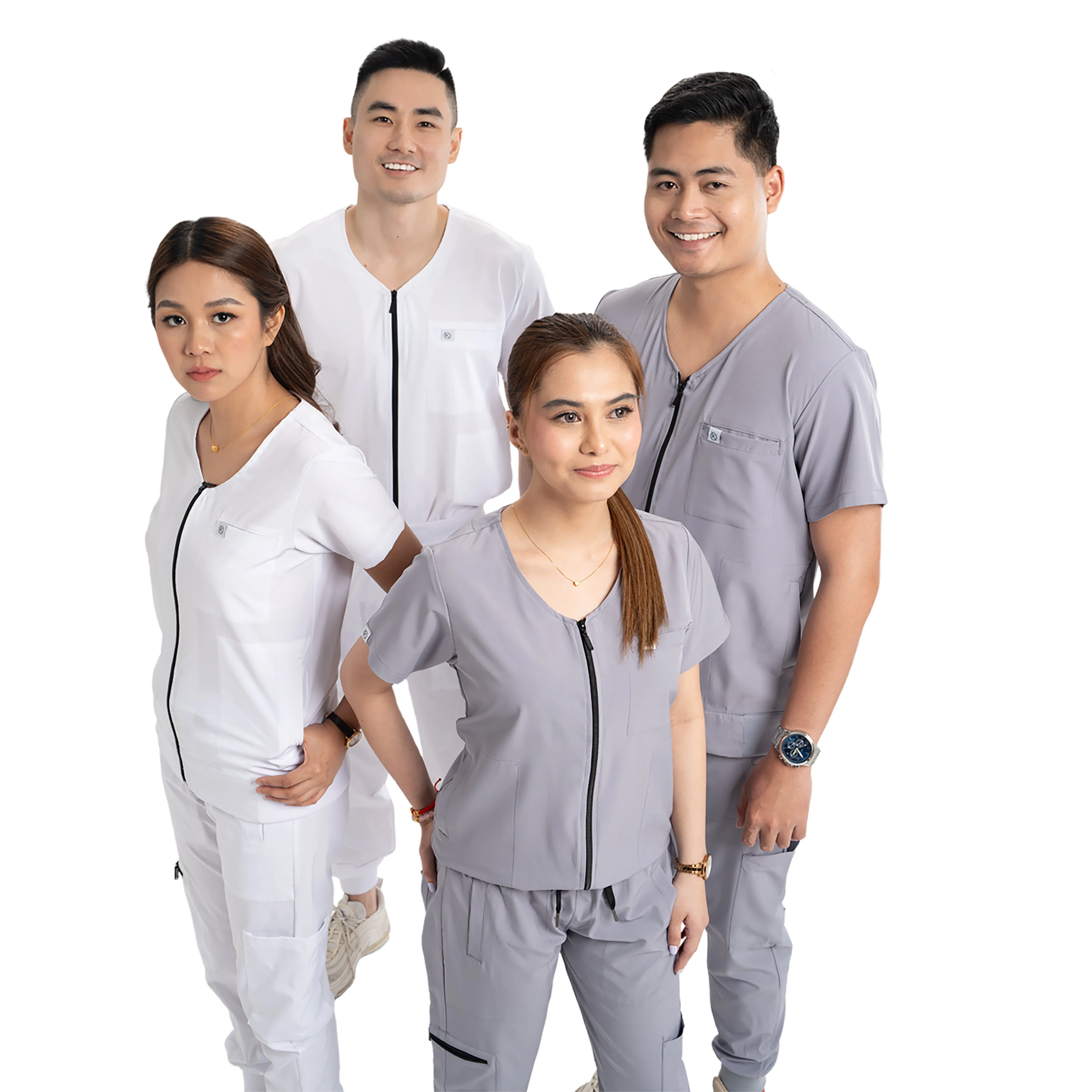 KAIZEN.PH Scrub Suit 2nd Gen KSS2G-18 Full Zipper Top 5-pocket Jogger Pants