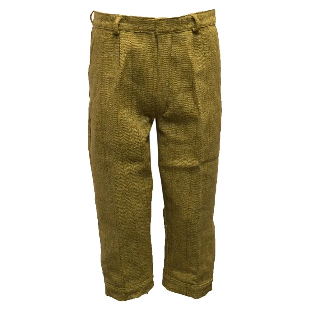 Kids' Tweed Golf Pants in Dark & Light Sage - Classic Youth Golf Attire