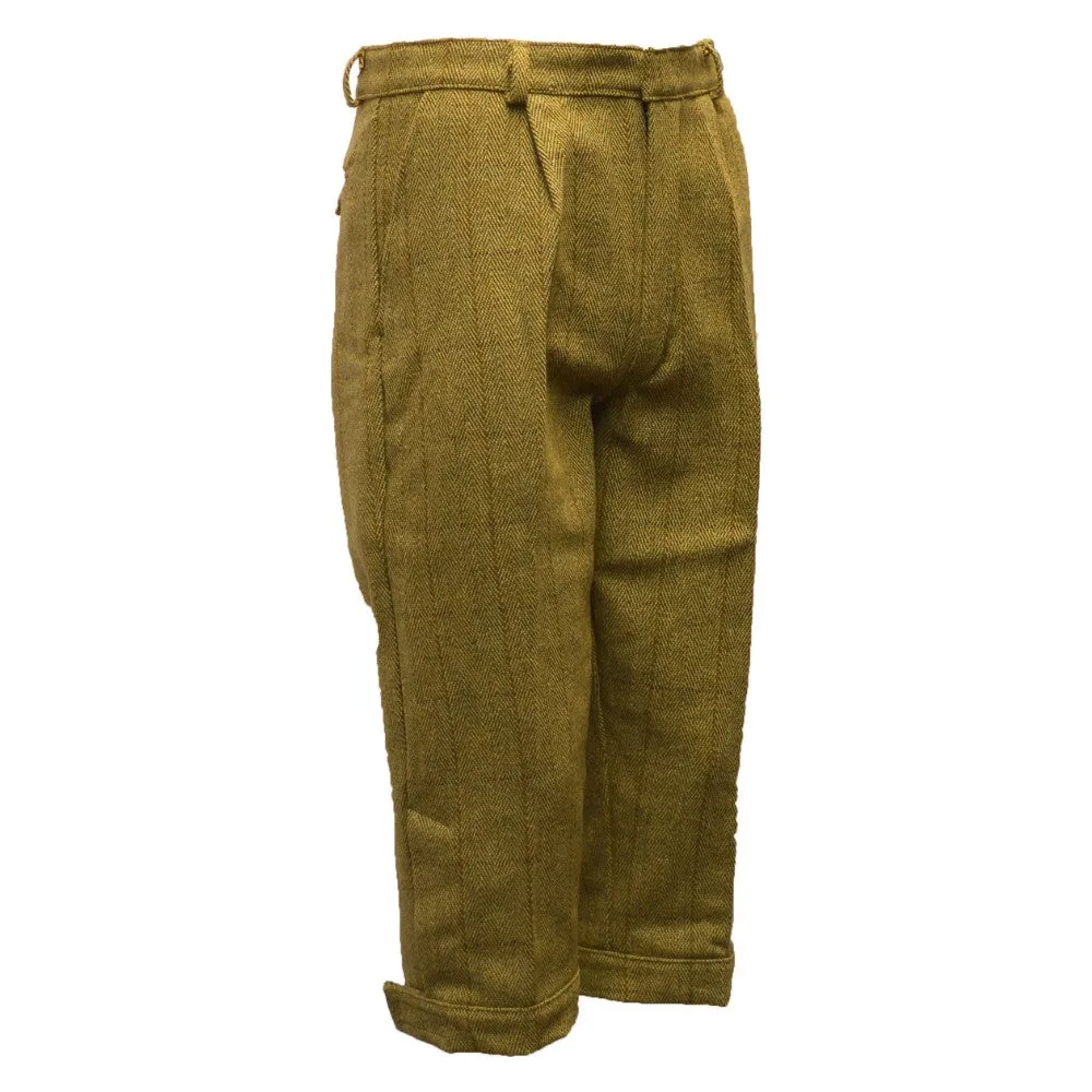 Kids' Tweed Golf Pants in Dark & Light Sage - Classic Youth Golf Attire