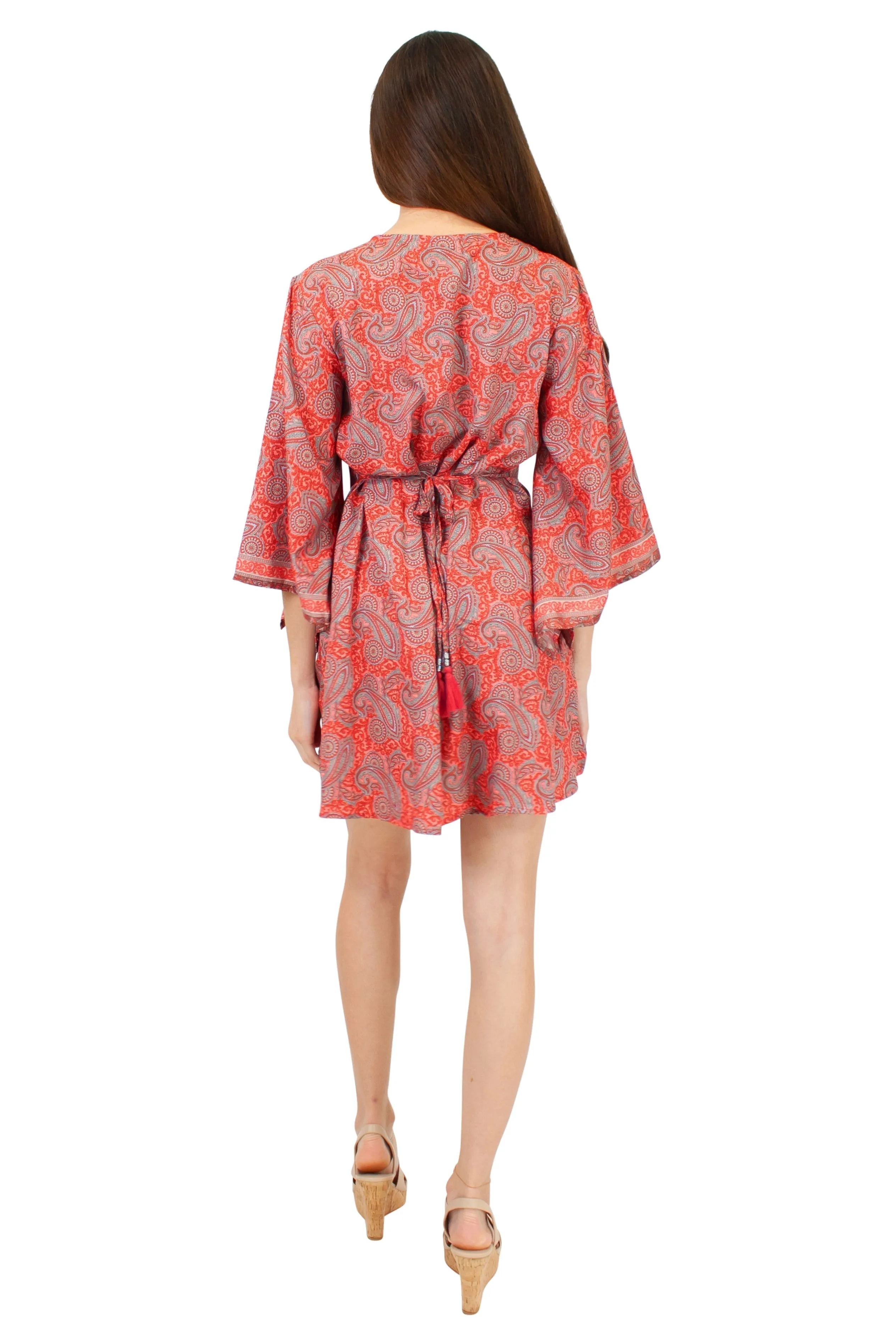 Lazy Daisy smock waist short dress in Natural Mix (5004)