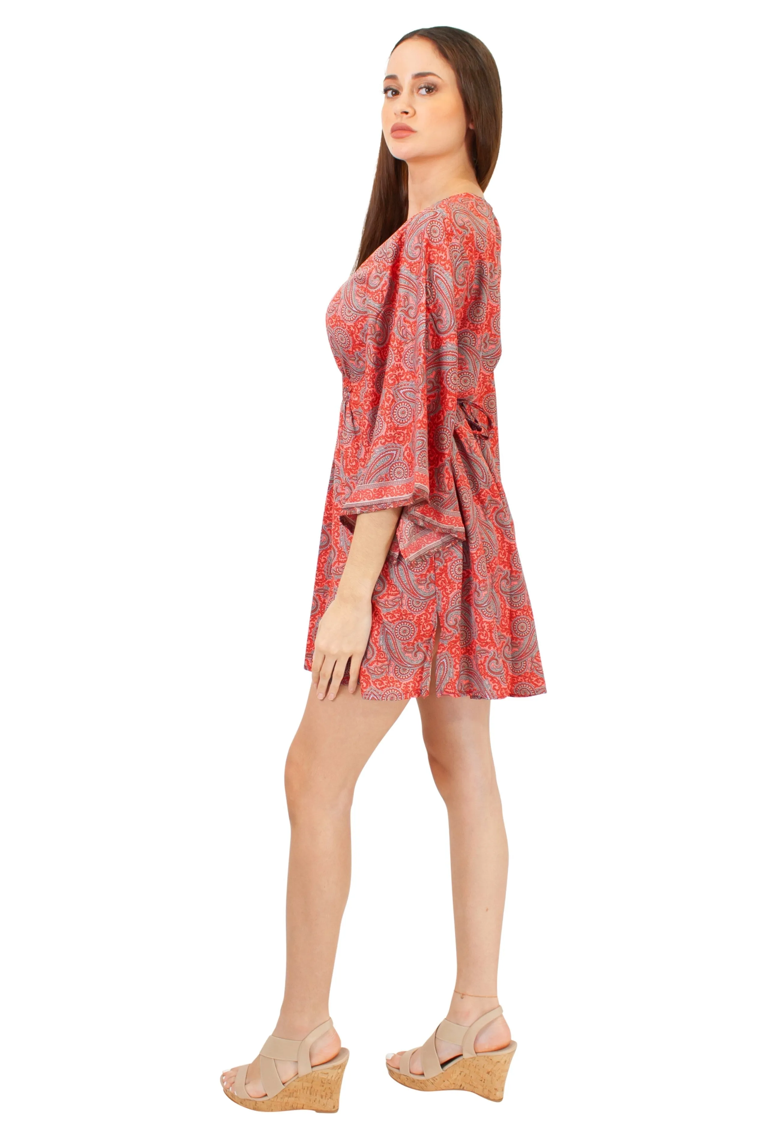 Lazy Daisy smock waist short dress in Natural Mix (5004)