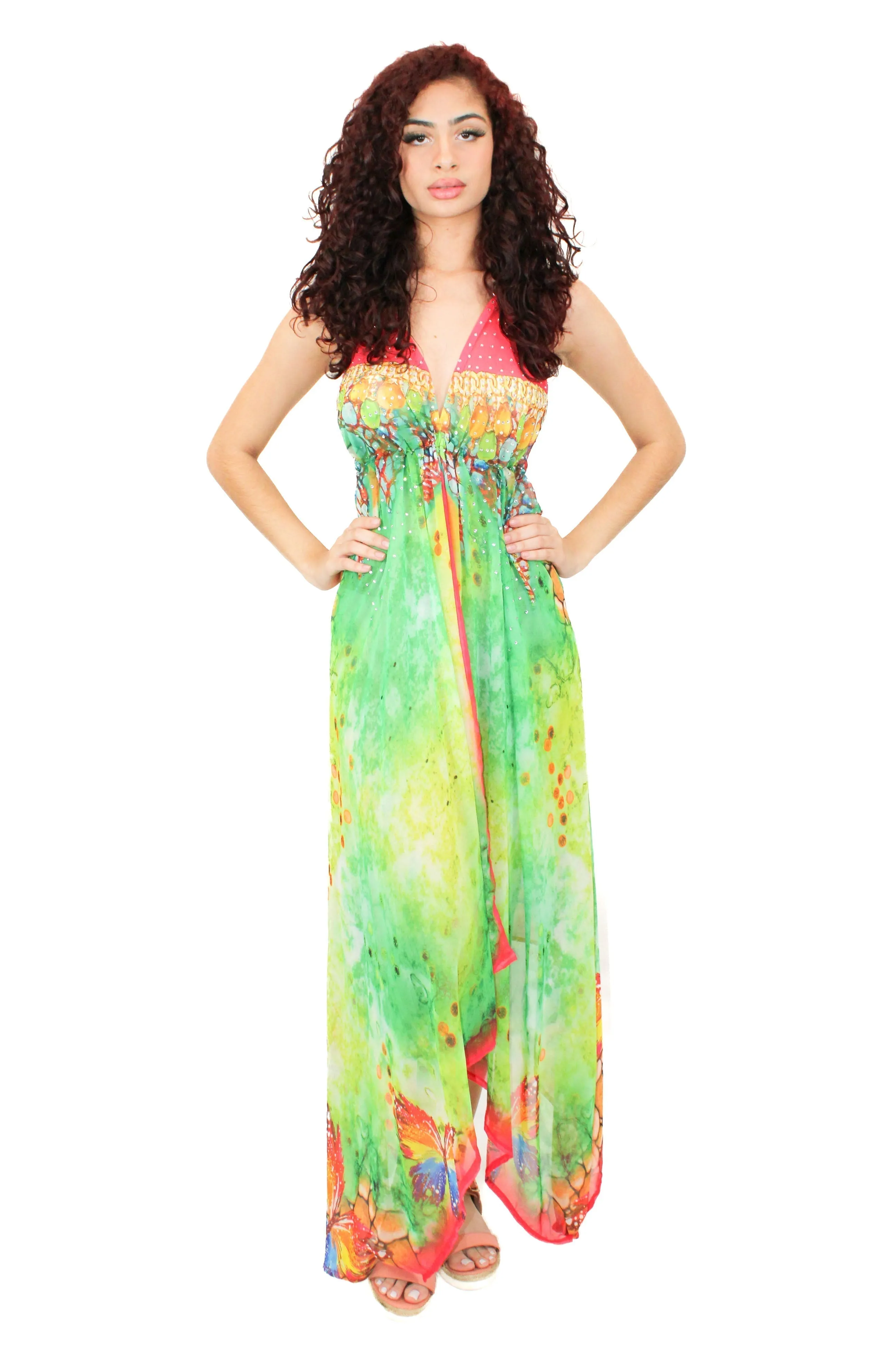 LD-104 Dress Turquoise Mix