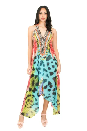 LD-104 Dress Turquoise Mix