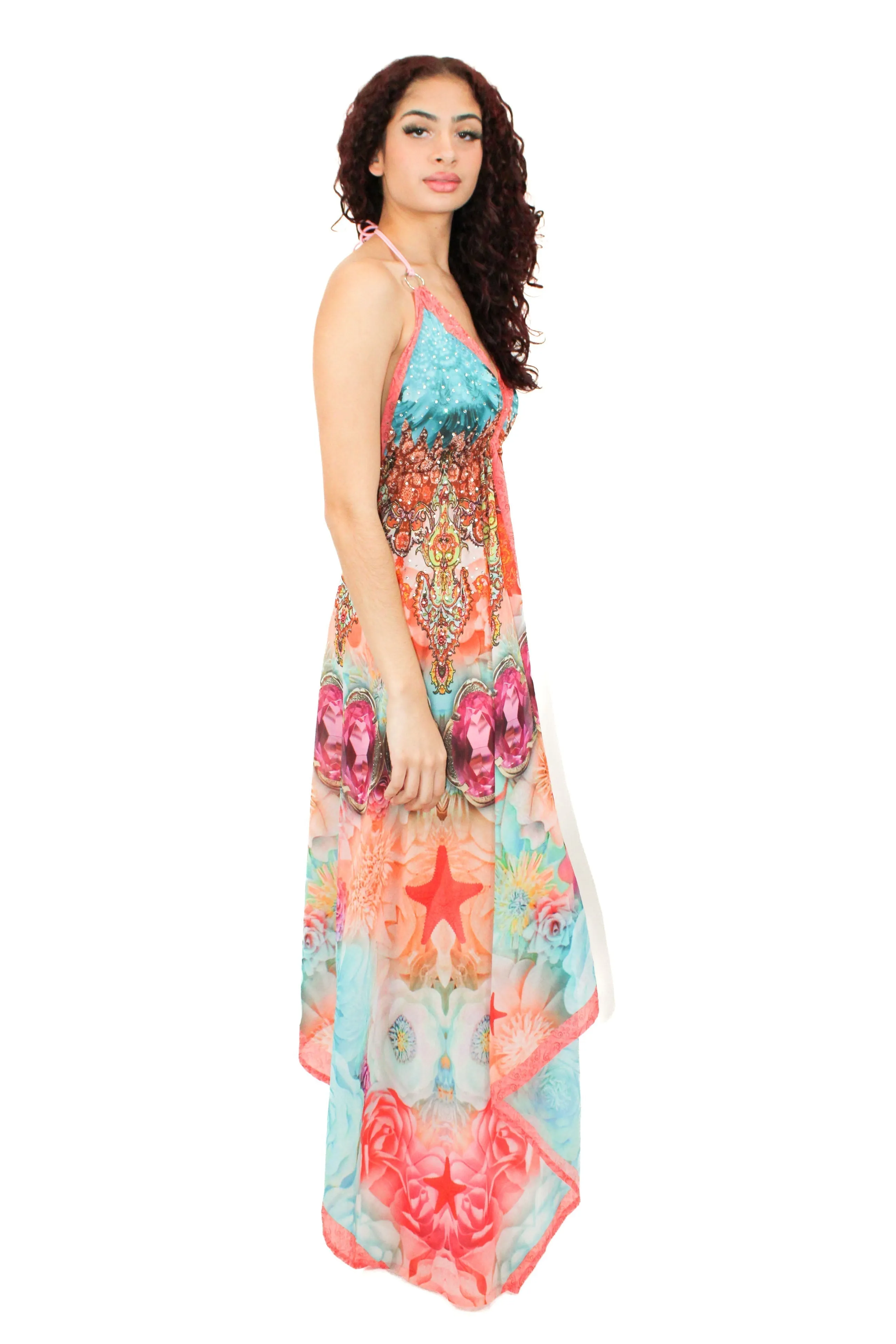 LD-104 Dress Turquoise Mix