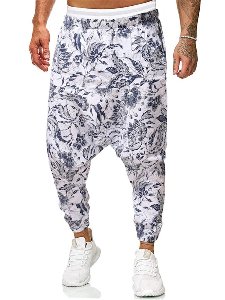Loose Fashion Print Casual Running Athletic Comfort Harem Pants