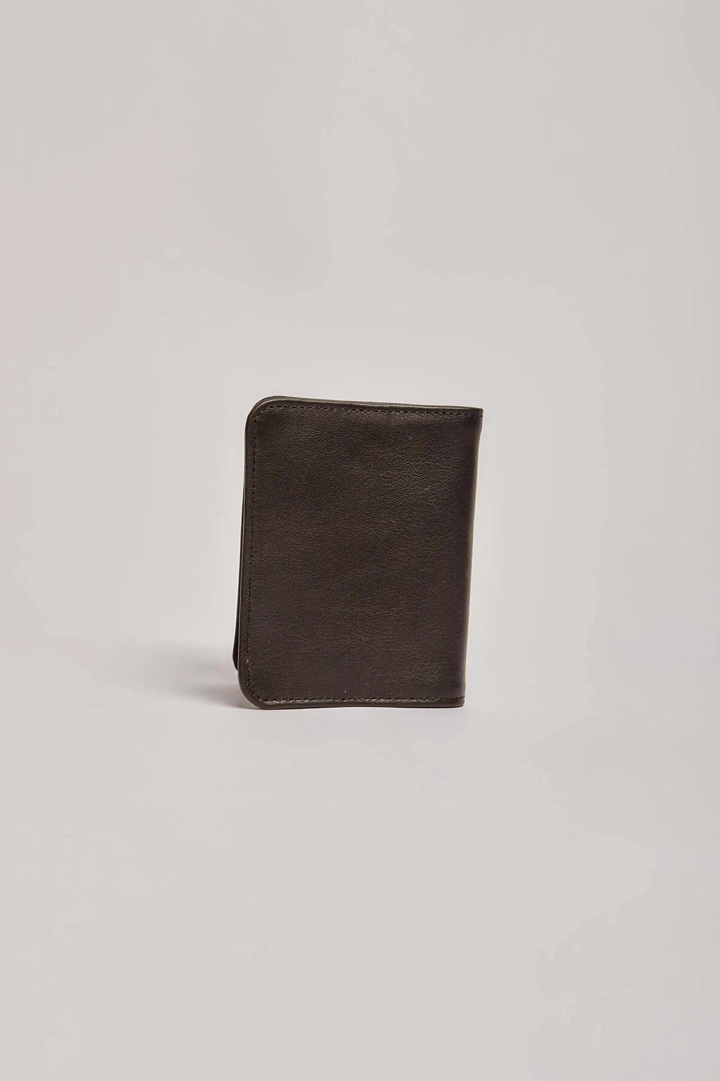 Men Card Holder Embellished Genuine Leather Black