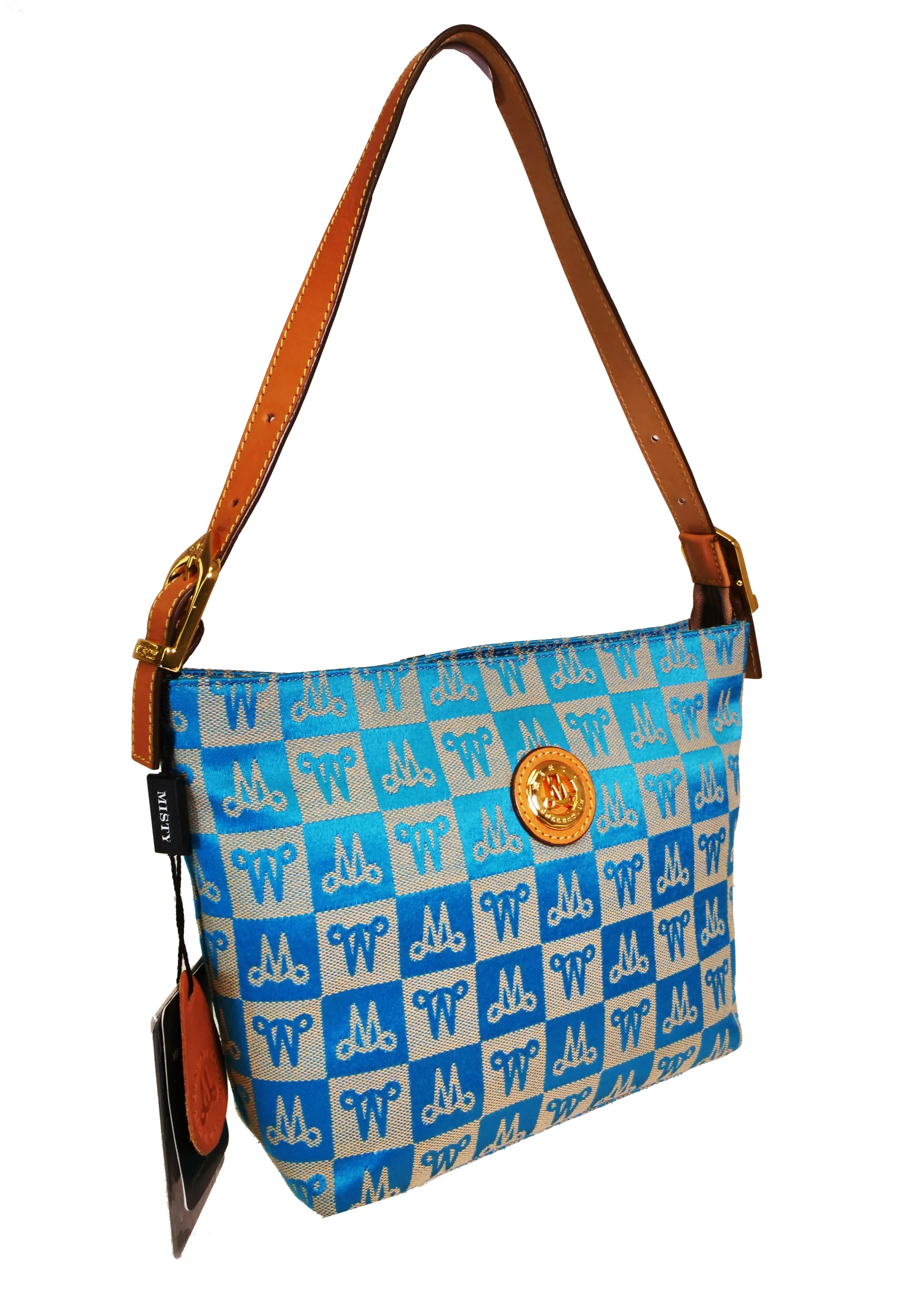 Misty Genuine Cowhide Leather Monogram Shoulder Bag