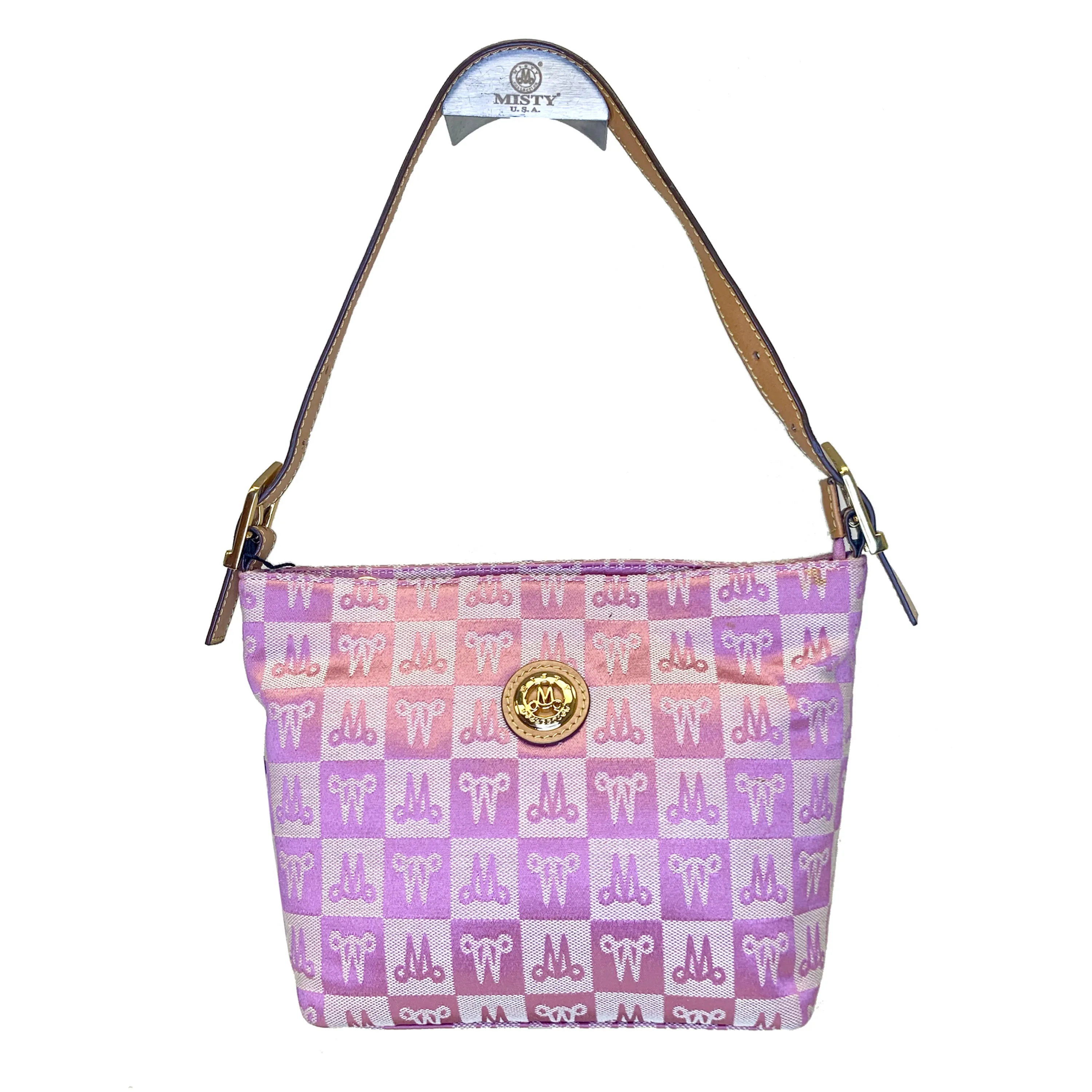 Misty Genuine Cowhide Leather Monogram Shoulder Bag