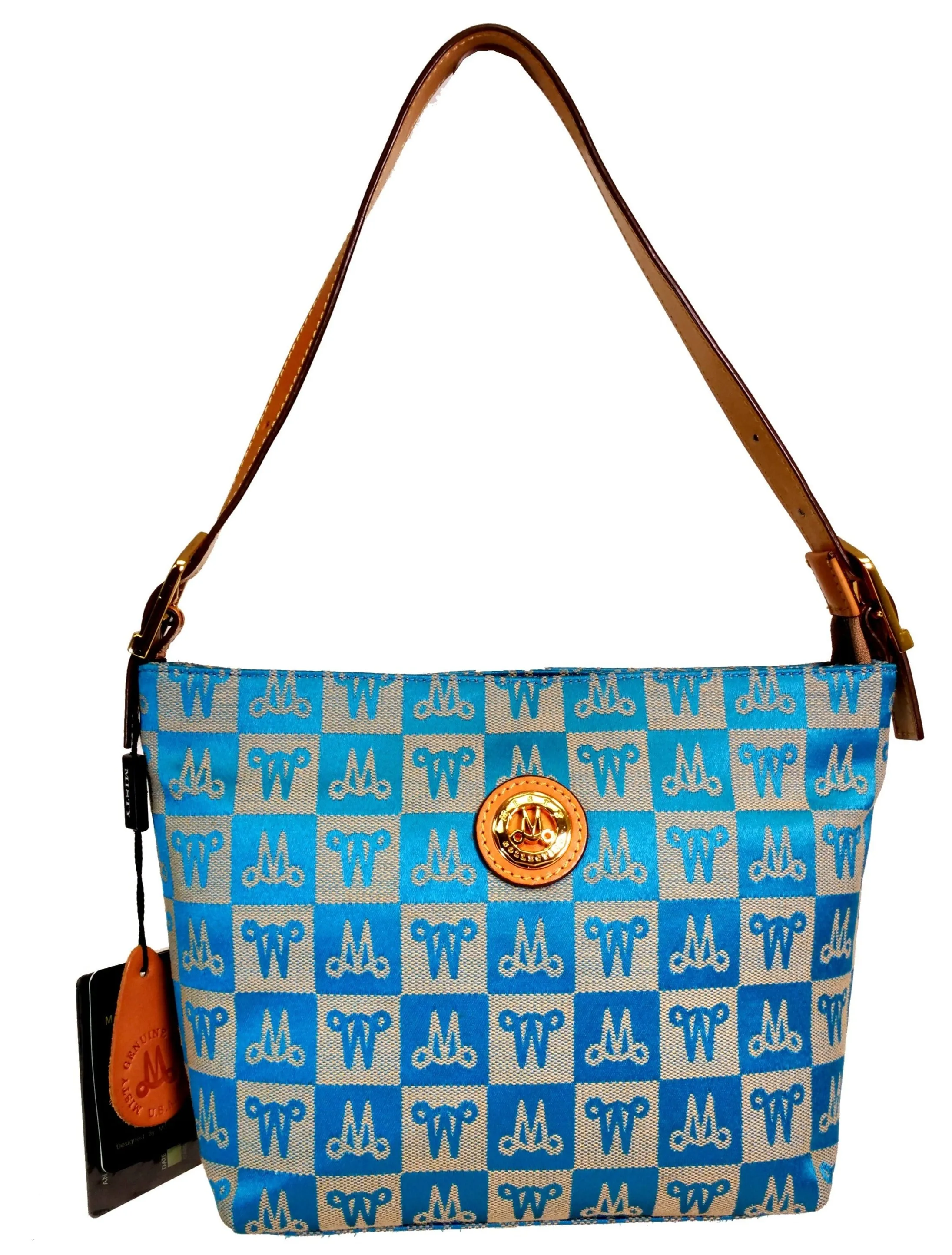 Misty Genuine Cowhide Leather Monogram Shoulder Bag
