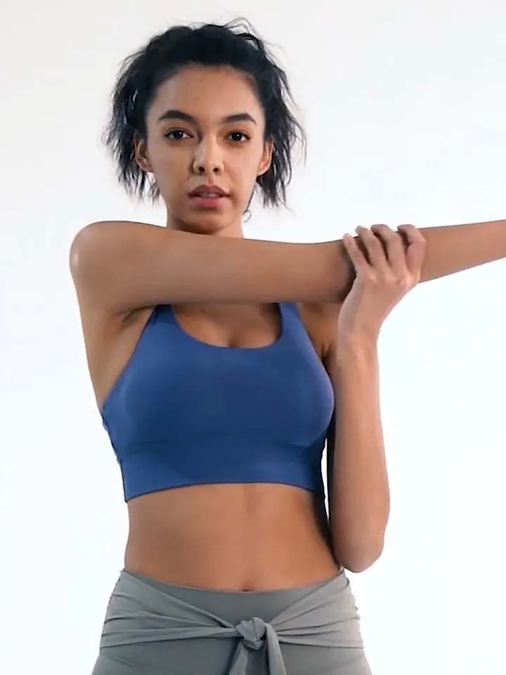 New cross beauty back gym fitness bra brushed high strength shock proof support sports yoga BRA