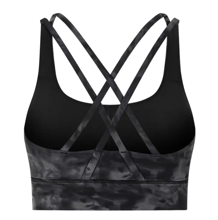 New cross beauty back gym fitness bra brushed high strength shock proof support sports yoga BRA