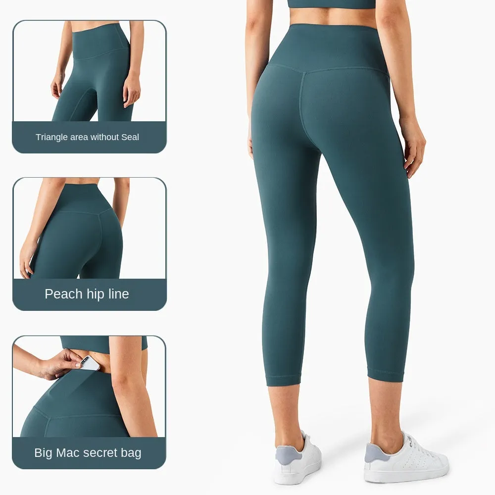 New  sports fitness workout High waist Peach Hip skinny yoga pants women active wear