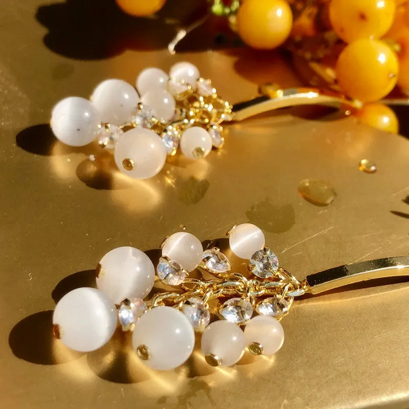 Personality Strands Opal Dangle Earrings For Women Wedding Jewelry